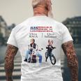 Best America Trump Ultra Maga Biden Ultra Inflation Men's Back Print T-shirt Gifts for Old Men