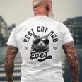 Best Cat Dad Ever Daddy Fathers Day Retro Vintage Men Men's Back Print T-shirt Gifts for Old Men