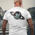 Mens Best Dad In The Universe Fathers Day - Space Nebula Men's Back Print T-shirt Gifts for Old Men