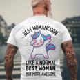 Best Womancorn Funny Unicorn Dabbing Gift Like A Normal Best Woman But More Awesome Men's Crewneck Short Sleeve Back Print T-shirt Gifts for Old Men