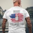 Bird Us Flag 4Th Of July Fathers Day Goose Dad Men's T-shirt Back Print Gifts for Old Men