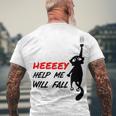 Black Cat Sayes Hey Cat Sayes Hey Men's Crewneck Short Sleeve Back Print T-shirt Gifts for Old Men