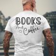 Books And Coffee Books Lover Tee Coffee Lover Gift For Books Lover Gift For Coffee Lover Gift For Women Men's Crewneck Short Sleeve Back Print T-shirt Gifts for Old Men