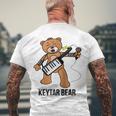 Boston Keytar Bear Street Performer Keyboard Playing Raglan Baseball Tee Men's Back Print T-shirt Gifts for Old Men