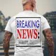 Breaking News - Nobody Cares Men's Crewneck Short Sleeve Back Print T-shirt Gifts for Old Men