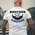 Brother Of The Groom Great Gift For The Brother Of The Awesome Groom Men's Crewneck Short Sleeve Back Print T-shirt Gifts for Old Men