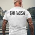 Civil Rights End Racism Mens Protestor Anti-Racist Men's Back Print T-shirt Gifts for Old Men