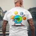 Dabbing Earth Day Men's Crewneck Short Sleeve Back Print T-shirt Gifts for Old Men