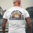 Dad Losing My Mind One Kid At A Time Men's Back Print T-shirt Gifts for Old Men