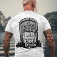 Die With Memories Not Dreams Men's Crewneck Short Sleeve Back Print T-shirt Gifts for Old Men