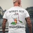 Dziadek Grandpa Worlds Best Dziadeksaurus Men's T-Shirt Back Print Gifts for Old Men