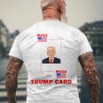 Election 2024 Ace Of Trump Card Maga Political Men's Back Print T-shirt Gifts for Old Men