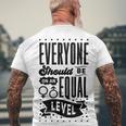 Equality Men's Crewneck Short Sleeve Back Print T-shirt Gifts for Old Men