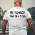 Flugelhorn Lightweight Sweatshirt V2 Men's Crewneck Short Sleeve Back Print T-shirt Gifts for Old Men