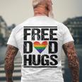 Free Dad Hugs Lgbtq Pride Stepfather Daddy Papa Raglan Baseball Tee Men's Back Print T-shirt Gifts for Old Men