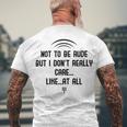 Funny Not To Be Rude But I DonReally Care Likeat All Men's Crewneck Short Sleeve Back Print T-shirt Gifts for Old Men