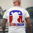 Funny Ultra Maga Gift For Americans Trump Biden Lover Men's Crewneck Short Sleeve Back Print T-shirt Gifts for Old Men