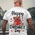 Happy Valentines Day V3 Men's Crewneck Short Sleeve Back Print T-shirt Gifts for Old Men