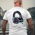 Headset Lover V2 Men's Crewneck Short Sleeve Back Print T-shirt Gifts for Old Men