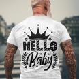 Hello Baby Graphic Design For New Coming Babys Men's Crewneck Short Sleeve Back Print T-shirt Gifts for Old Men