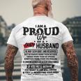 I Am A Proud Wife Of A Crazy Husband V2 Men's Crewneck Short Sleeve Back Print T-shirt Gifts for Old Men