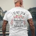 I Do Not Spew Profanities Men's Crewneck Short Sleeve Back Print T-shirt Gifts for Old Men