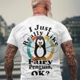 I Really Like Fairy Penguin Ok Men's Crewneck Short Sleeve Back Print T-shirt Gifts for Old Men