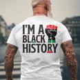 Im A Black History Juneteenth African American Men's Crewneck Short Sleeve Back Print T-shirt Gifts for Old Men