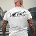 Just Start 98 Trending Shirt Men's Crewneck Short Sleeve Back Print T-shirt Gifts for Old Men