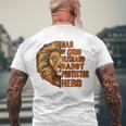 Man Of God Father Daddy Hero Husband Men's Back Print T-shirt Gifts for Old Men