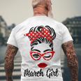 March Girl Women Face Wink Eye Bandana Birthday Gifts 548 Trending Shirt Men's Crewneck Short Sleeve Back Print T-shirt Gifts for Old Men