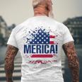 Merica S Vintage Usa Flag Merica Tee Men's Back Print T-shirt Gifts for Old Men