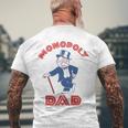 Monopoly Dad Fathers Day Men's Back Print T-shirt Gifts for Old Men