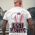 My First Easter Men's Crewneck Short Sleeve Back Print T-shirt Gifts for Old Men