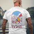 Nepal Himalayan Mountain Prayer Flags Men's Back Print T-shirt Gifts for Old Men