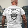 Official Wrong Society Drink From The Skull Of Your Enemies Men's Crewneck Short Sleeve Back Print T-shirt Gifts for Old Men