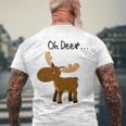 Oh Deer Cute Deer Save Wildlife Men's Back Print T-shirt Gifts for Old Men