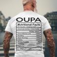 Oupa Grandpa Oupa Nutritional Facts Men's T-Shirt Back Print Gifts for Old Men