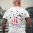 Patriotic Mom July 4Th America Usa Oh My Stars Women Men's Back Print T-shirt Gifts for Old Men