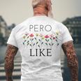 Pero Like Men's Crewneck Short Sleeve Back Print T-shirt Gifts for Old Men