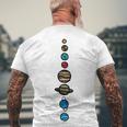 Planets Colour Men's Crewneck Short Sleeve Back Print T-shirt Gifts for Old Men