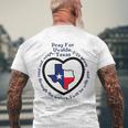 Prayers For Texas Robb Elementary Uvalde Texan Flag Map Men's Back Print T-shirt Gifts for Old Men