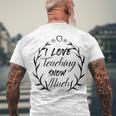 Premium I Love Teaching Snow Much Men's Crewneck Short Sleeve Back Print T-shirt Gifts for Old Men