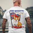 The Queen’S Platinum Jubilee 1952-2022 Corgi Union Jack Men's Back Print T-shirt Gifts for Old Men