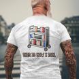 This Is How I Roll Librarian Bookworm Reading Library Men's Back Print T-shirt Gifts for Old Men