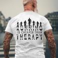 Running Is Cheaper Than Therapy A Celebration Of Running Men's Crewneck Short Sleeve Back Print T-shirt Gifts for Old Men