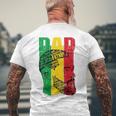 Strong Black Dad King African American Men's Back Print T-shirt Gifts for Old Men