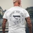 Support Your Local Farmer Men's Crewneck Short Sleeve Back Print T-shirt Gifts for Old Men