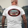 Survivor Men's Crewneck Short Sleeve Back Print T-shirt Gifts for Old Men