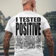 I Tested Positive For Swag-19 Men's Back Print T-shirt Gifts for Old Men I Tested Positive For Swag-19 Men's Back Print T-shirt Gifts for Old Men